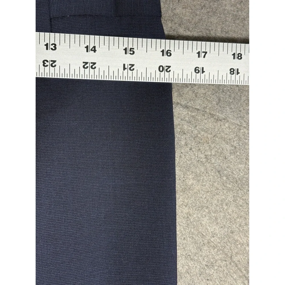 Banana Republic Slim Fit Navy Blue Stretch Wool Dress Pants Mens 32x34 Stain Res